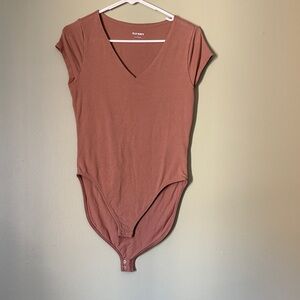 Old Navy Terracotta V-Neck Bodysuit